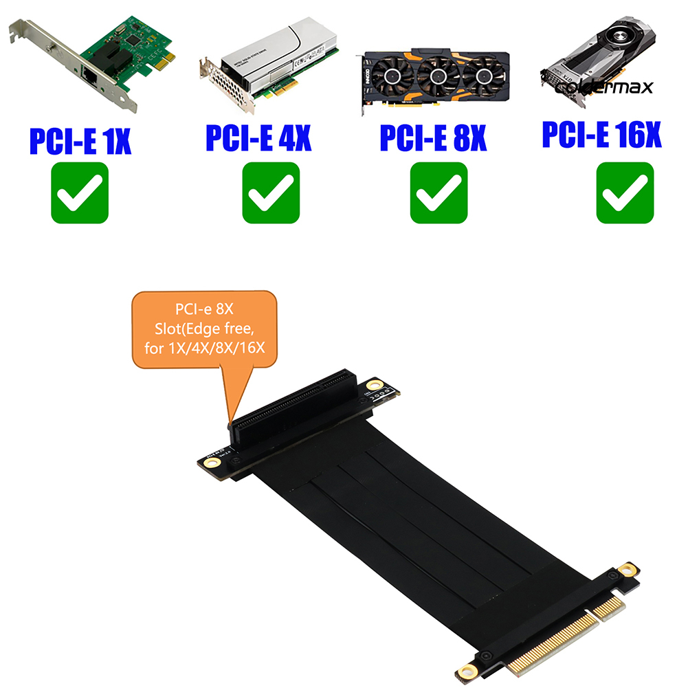 Dây Cáp Nối Dài Pci-E 8x 90 / 270 Độ Với Nắp Đậy Chống Bụi