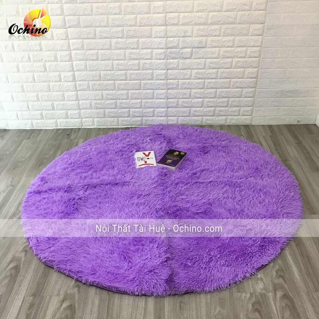 Thảm Lông tròn Trải sàn, chụp hình và Để Quán Spa size 1m6