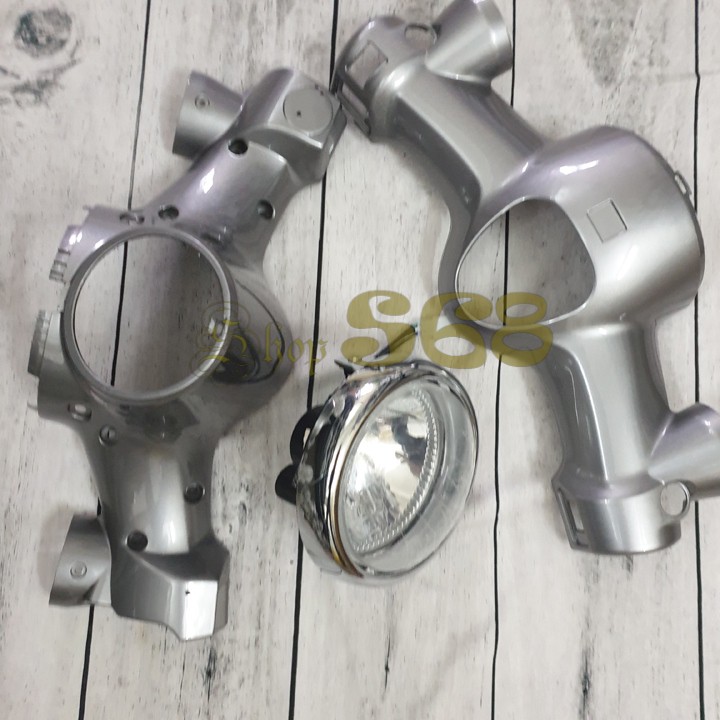 Bộ ốp đầu xe Cub 81 đời mới đầy đủ pha đèn kèm bóng