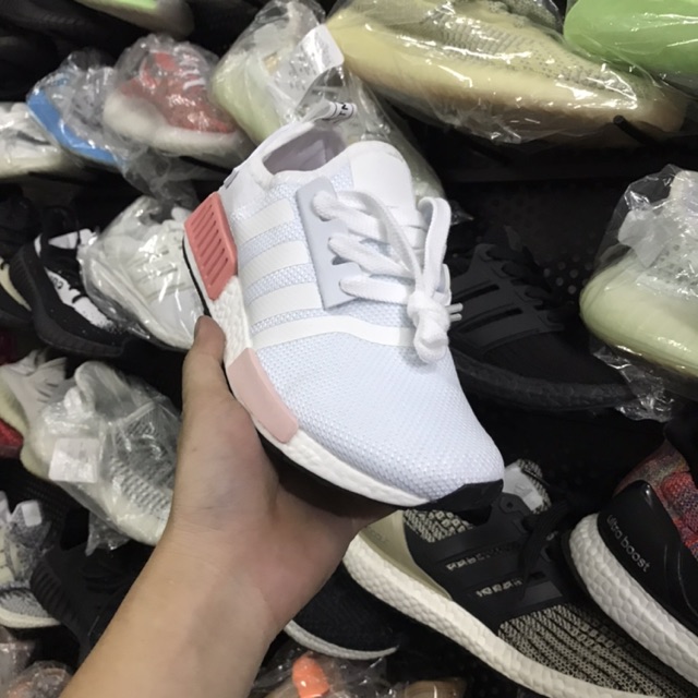 >ẢNH THẬT-HÀNG THẬT< Giày NMD R1 White Pink nữ