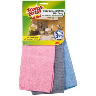 Gói 3 cái Khăn 3M Microfiber lau bếp tiện dụng