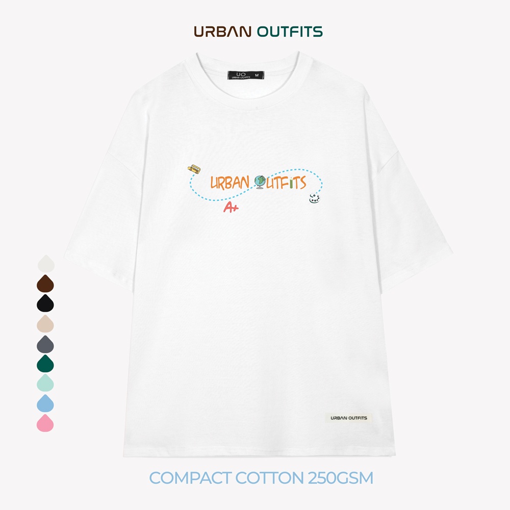 Áo Thun Tay Lỡ Form Rộng URBAN OUTFITS ATO172 Local Brand In S ver 2.0 Chất Vải 95% Compact Cotton 250GSM Dầy