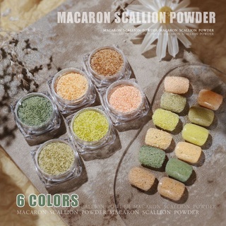 sét 6 hũ vụn gỗ trang trí móng tay,vụ gỗ 6 màu làm nails
