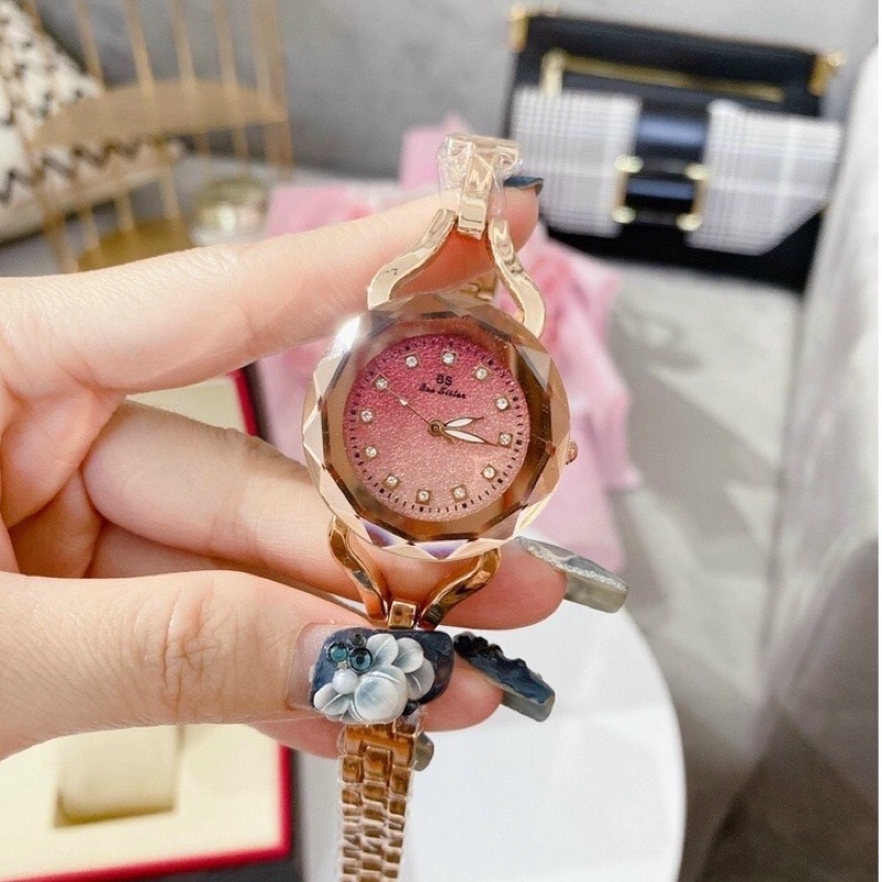 BẢO HÀNH 1 ĐỔI 1_ Đồng hồ nữ Bee Sister dây kim loại, mặt nhỏ