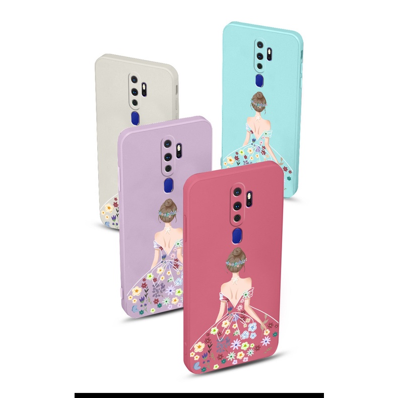 Ốp Điện Thoại TPU Silicon Mềm Họa Tiết Hoa Kèm Dây Đeo Cho oppo a9 2020 a5 2020