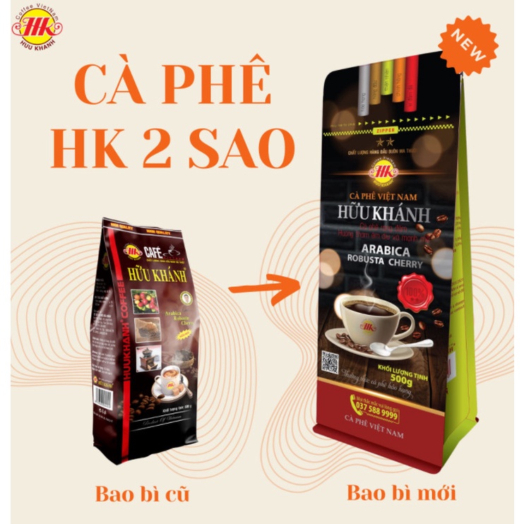 Cafe HỮU KHÁNH - Bịch 500gr