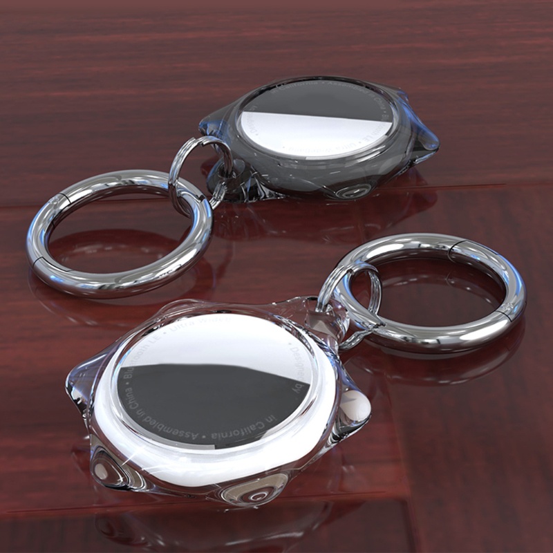 [Hàng mới về] Vỏ trong suốt chống rơi chống sốc có móc khoá bảo vệ thời trang thích hợp cho AirTag