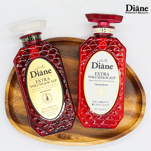 Cặp Gội Xả Dưỡng Tóc chống rụng &amp; làm phồng tóc Moist Diane Extra Volume &amp; Scalp-450mlx2