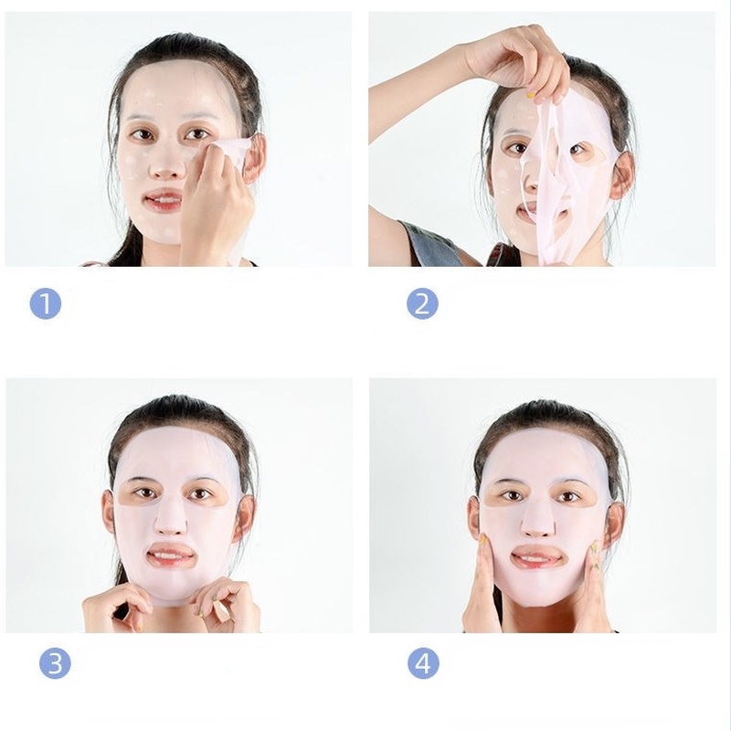 1 Mặt Nạ Gel Silica 3D Móc Tai Có Thể Tái Sử Dụng Giúp Chống Bay Hơi Làm Đẹp Chăm Sóc Da Mặt