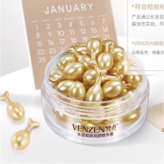 Venzen Tinh chất Hyaluronic Acid dạng viên nang dưỡng ẩm thu nhỏ lỗ chân lông nuôi dưỡng và phục hồi làn da