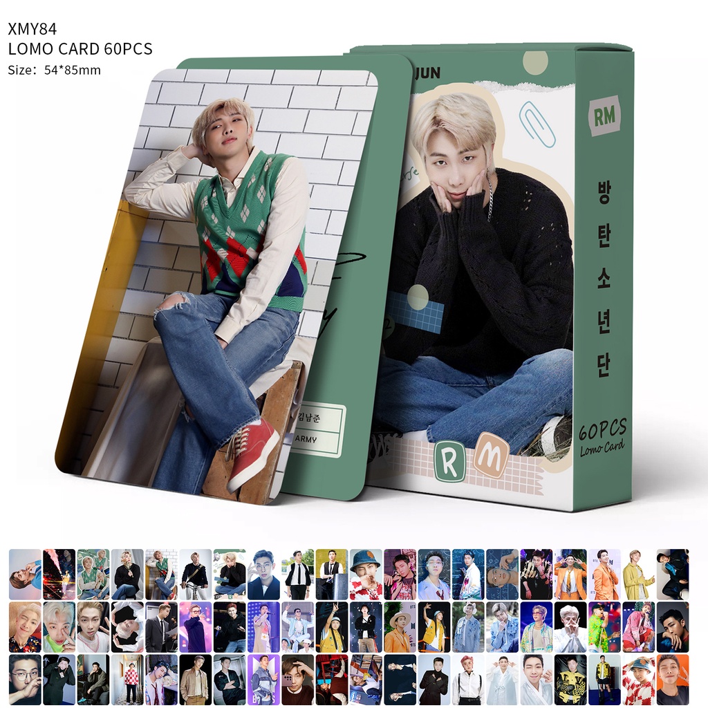 Hộp 60 ảnh BTS DECO KIT & 2022 GQ VOGUE Photocard JUNGKOOK JIMIN V SUGA BLACKPINK 2022 Double Sided LOMO Card