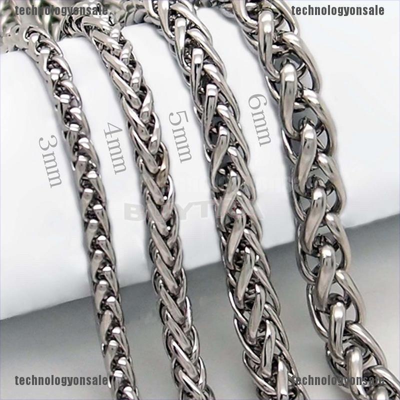 Dây Xích Đeo Tay Bằng Thép Không Gỉ Chất Lượng Cao 3 / 4 / 5 / 6mm