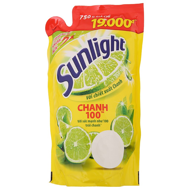 Nước rửa chén Sunlight Chanh túi 750g