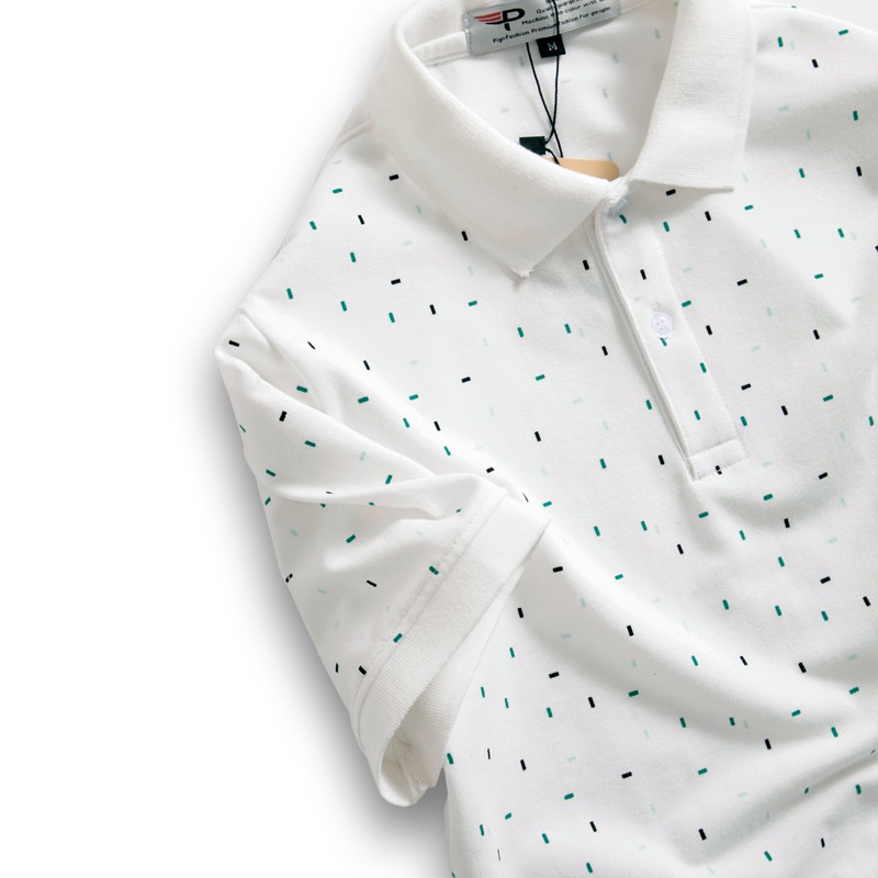 Áo thun nam cổ bẻ ngắn tay họa tiết khối vuông AHT30 PigoFashion nhiều màu chọn lựa | BigBuy360 - bigbuy360.vn