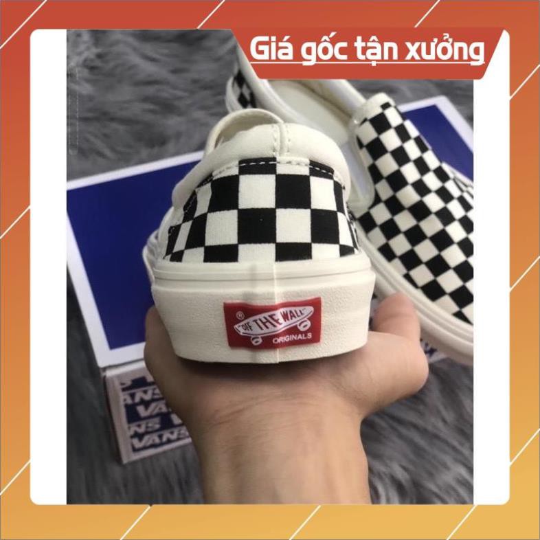 Giày van caro, giày thể thao lười slip on nam nữ full box
