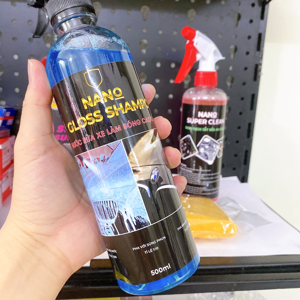 [3 chai tặng cọ+khăn] COMBO 3 chai nước rửa xe sprayking : repair tẩy nhôm 1L , tẩy nhớt 500ml, xà bông 500ml