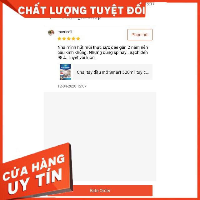 Chai tẩy dầu mỡ Smart 300ml 500ml, tẩy chất bám lâu ngày chỉ trong 5 phút, đăt sắt ra miếng (ảnh thật)