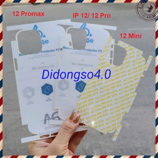 Miếng dán ppf nhám chống vân tay iphone 12/ 12 pro/ 12 mini/ 12 pro max mặt sau siêu dính full viền bo kín mép