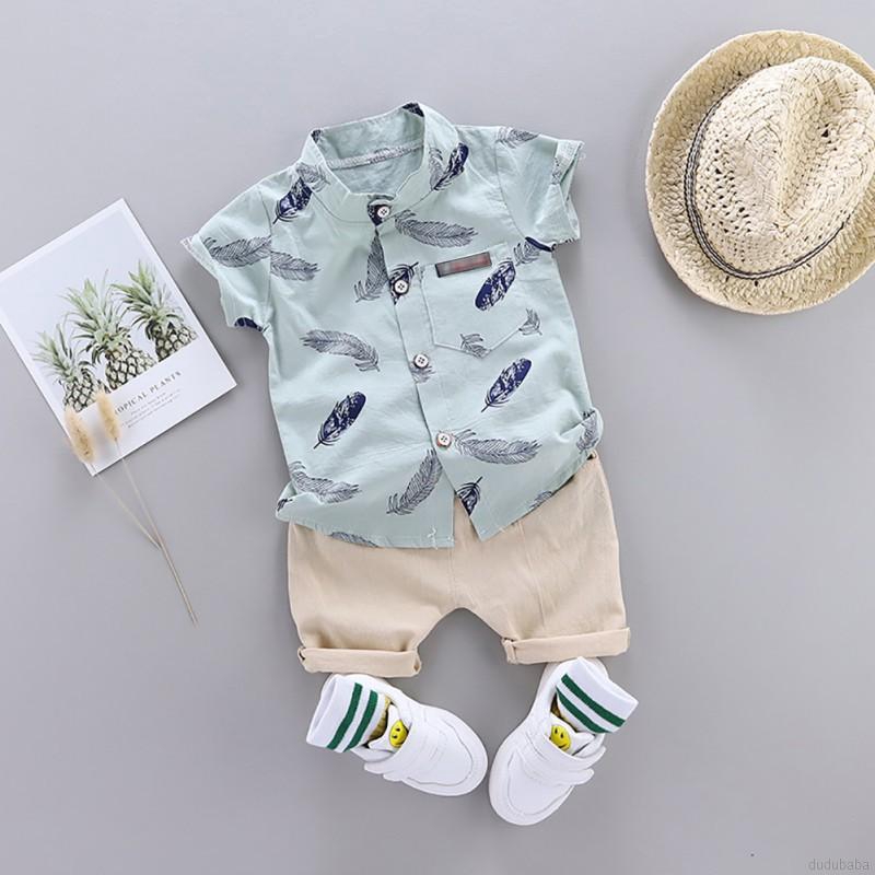 Bộ áo thun tay ngắn &amp; quần short cho trẻ em 0-4 tuổi