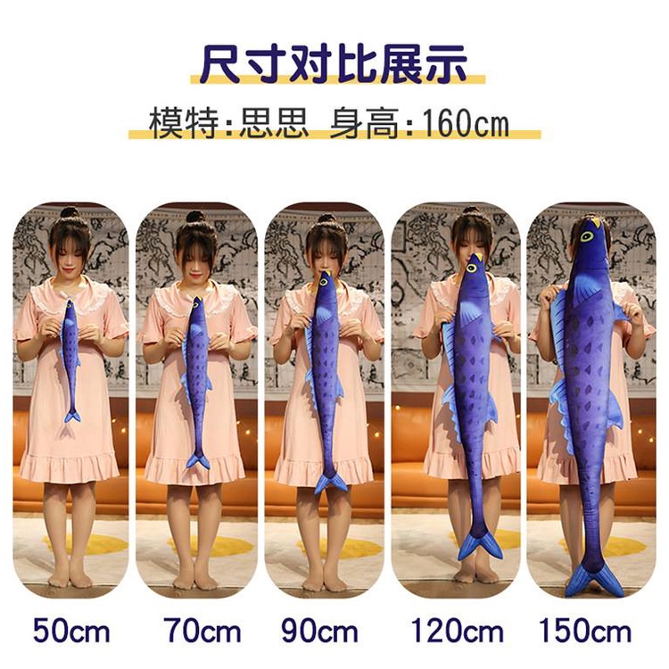 Đồ Chơi Nhồi Bông Hình Con Cá Cho Cosplay 70/90/120/150cm