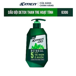 Dầu Gội X-Men Go Detox Than Tre Hoạt Tính 630g