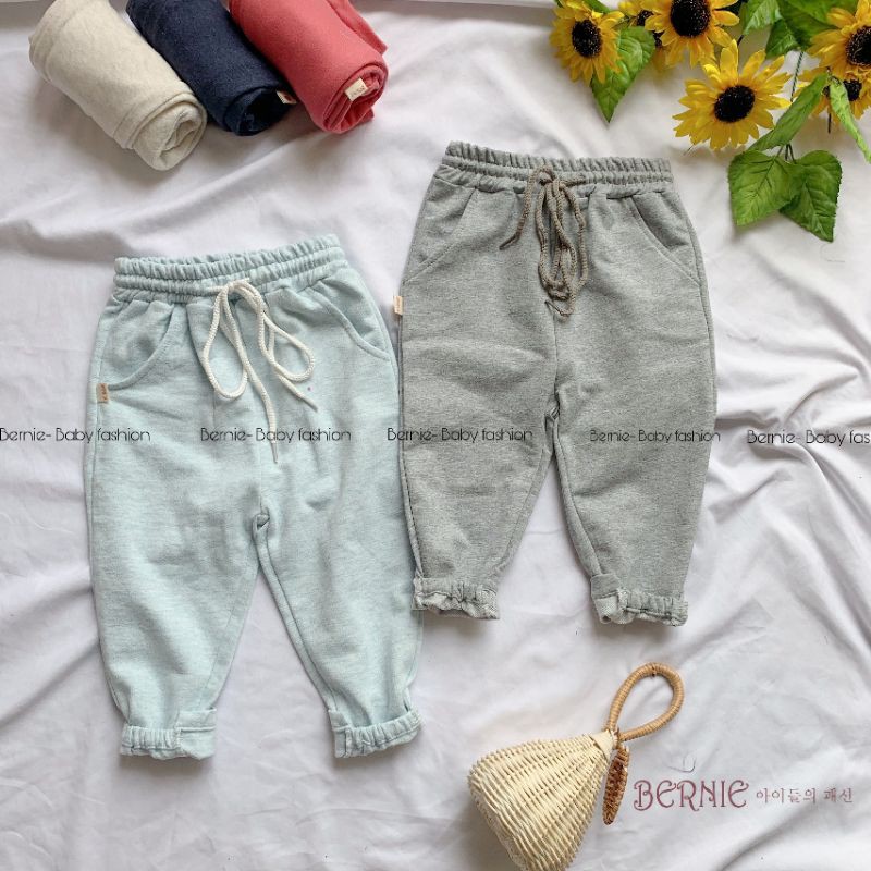 Quần cotton nỉ da cá unisex cho bé yêu