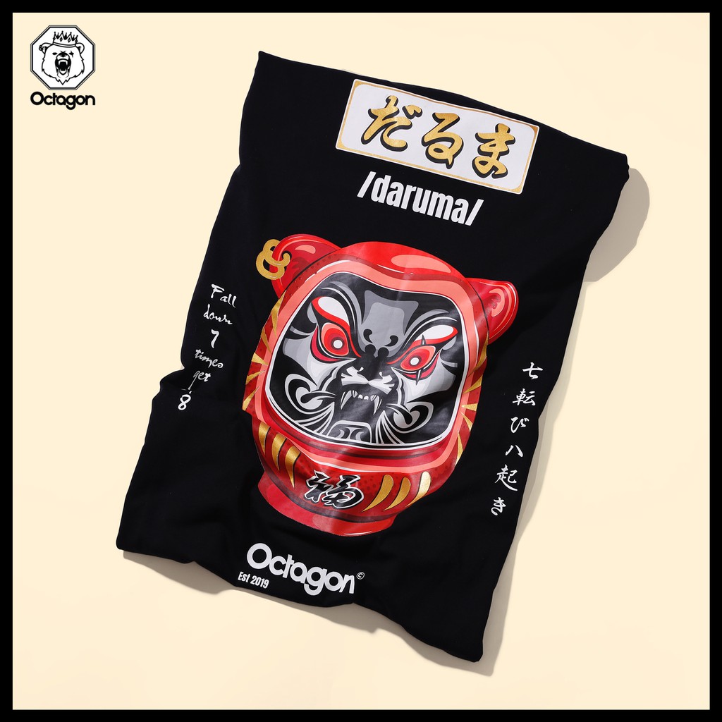 [Áo thun đen] DARUMA - by Octagon