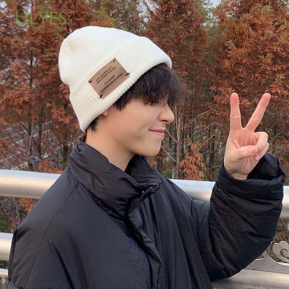 Mũ len beanie màu trơn đơn giản dễ phối đồ phong cách hip hop Hàn Quốc cho nam