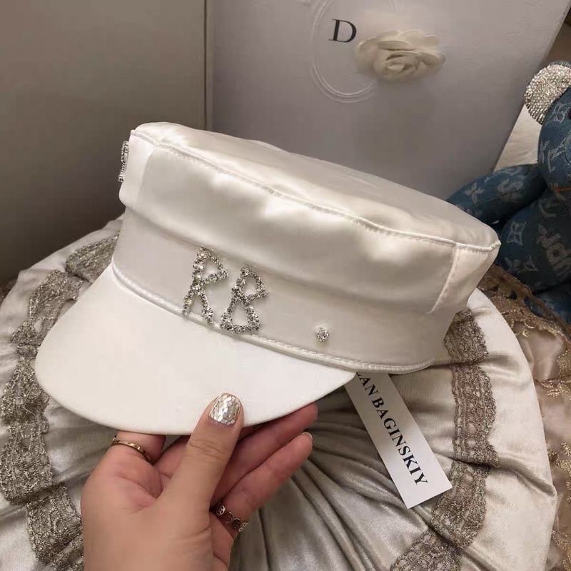 Mũ kepi lụa RB đính đá