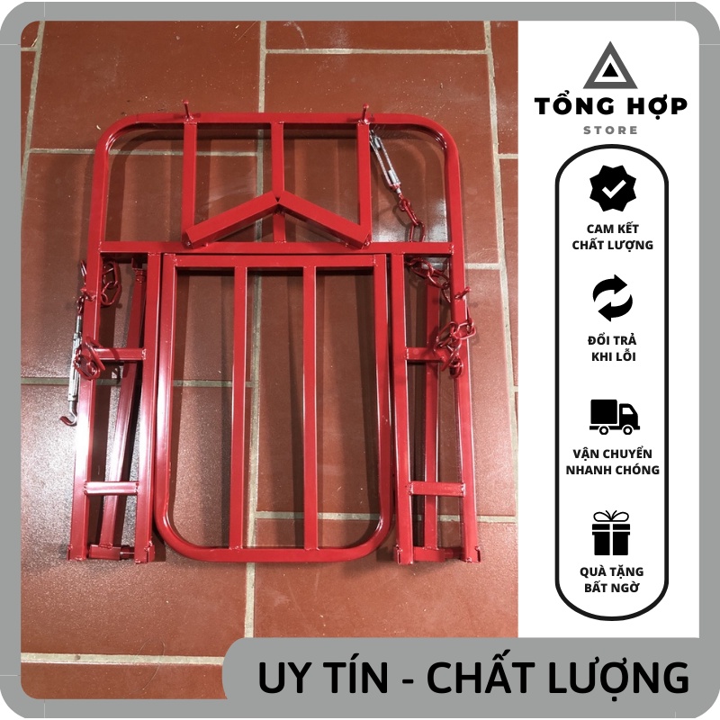 Giá xe máy chở hàng ba ga đa năng,có nắp mở để đổ xăng tiện lợi