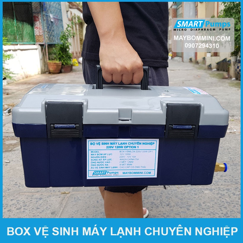 Box xịt vệ sinh máy lạnh chuyên nghiệp 120W 220V Option 1