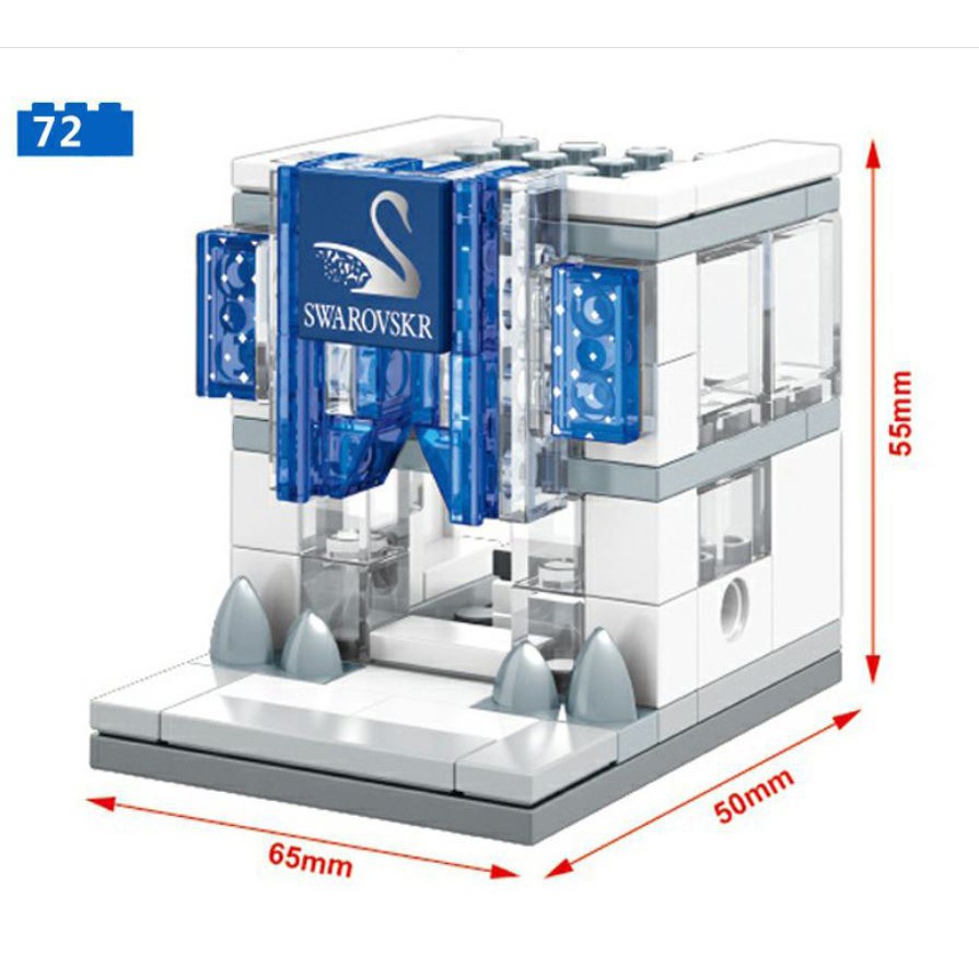 Bộ xếp hình Lego Cửa hàng Lego hãng SEMBO xây dựng đường phố nguyên hộp đóng gói đẹp chắc chắn