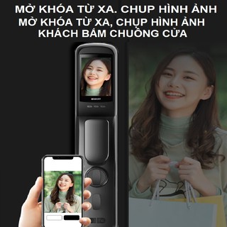 Khóa cửa vân tay điện tử tự động Pro-Lok 02 Luxury chuông cửa hình ảnh, vân tay 360, mở cửa từ xa qua internet
