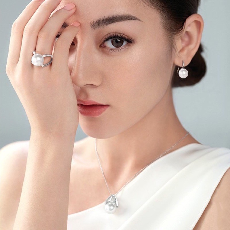 Bông tai nữ bạc đẹp, hoa tai kiểu khuyên móc tròn đơn giản trang sức bạc ta-Minh Thoa Jewelry