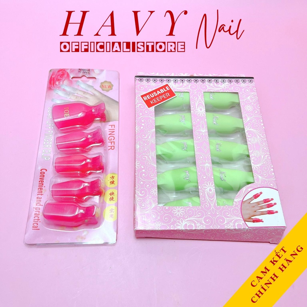 BỘ KẸP Ủ TAY  PHÁ GEL 10PCS - dụng cụ làm móng