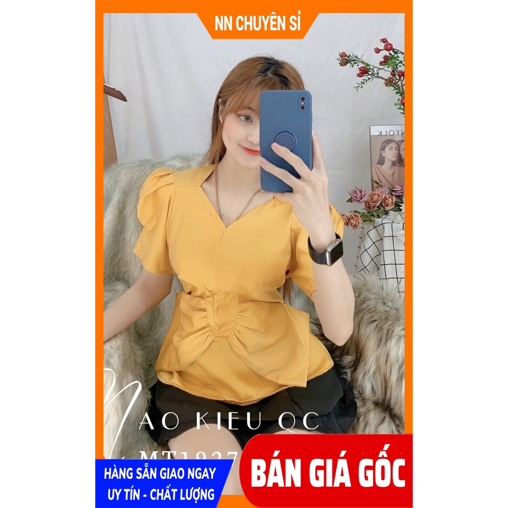 Áo công sở nữ 🛑 Áo kiểu nữ chất vải MT siêu mềm mịn phối kiểu nơ nhiều màu dễ thương