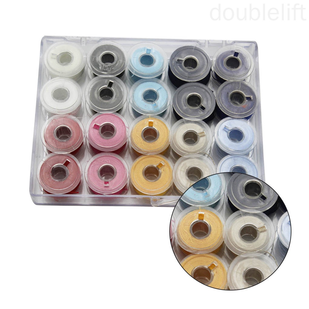 20pcs Bobbins and Sewing Threads Universal Household Machine Assorted Colors Polyester DIY Embroidery Sewing String doublelift store