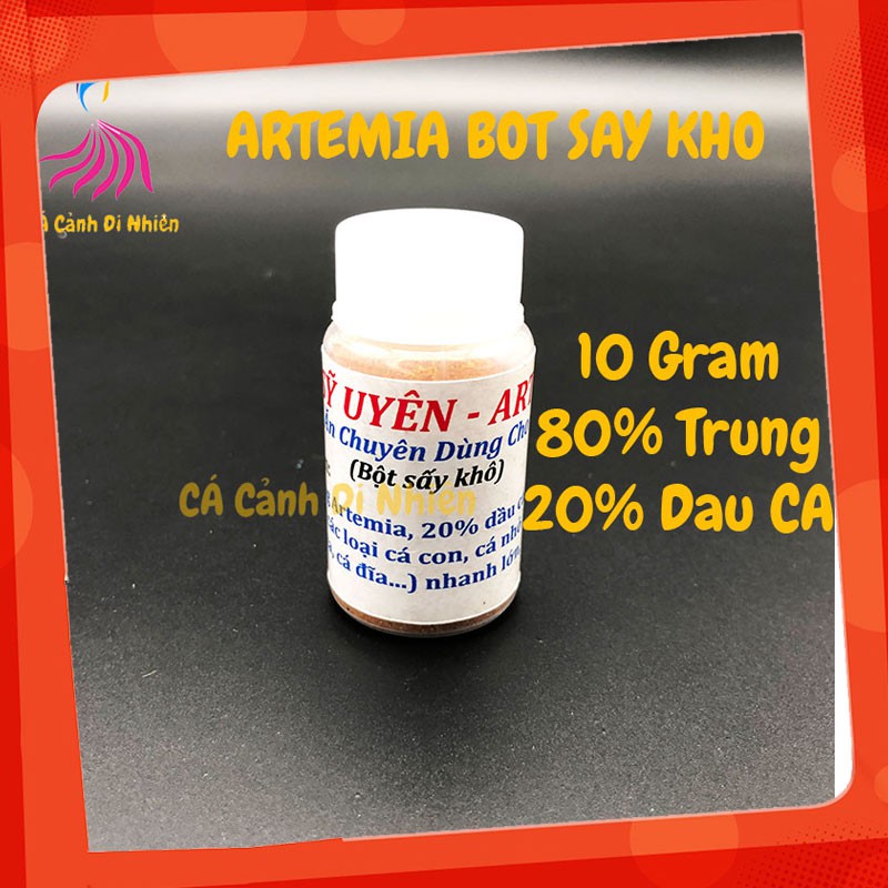Thức ăn cho cá Artemia bột sấy khô 10 gram cám cho cá con