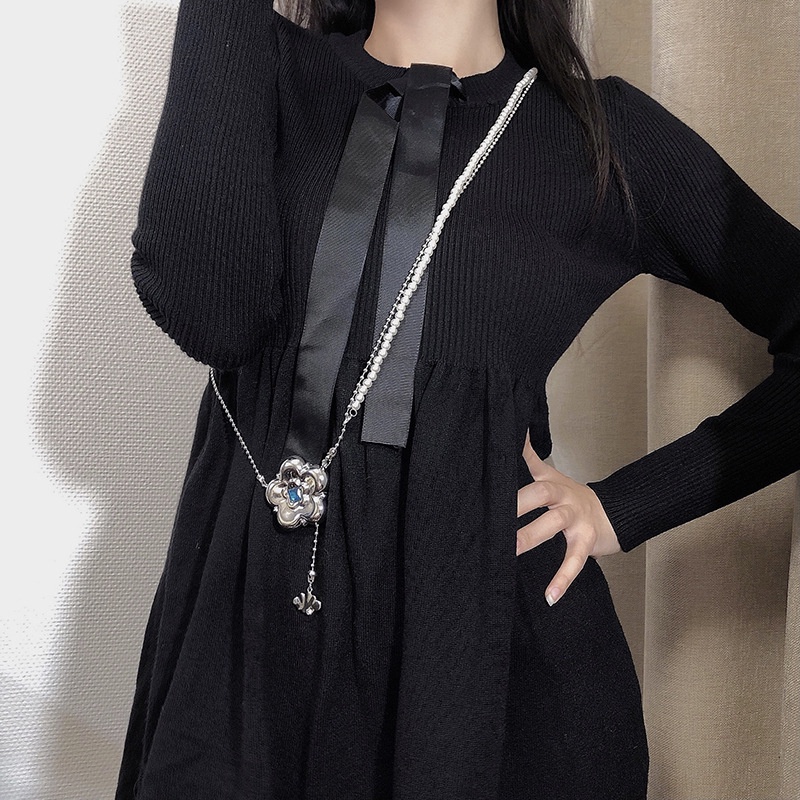 Thắt Lưng Kiểu Xích Phối Tua Rua Bằng Kim Loại Thời Trang Sang Trọng Đơn Giản Dành Cho Nữ