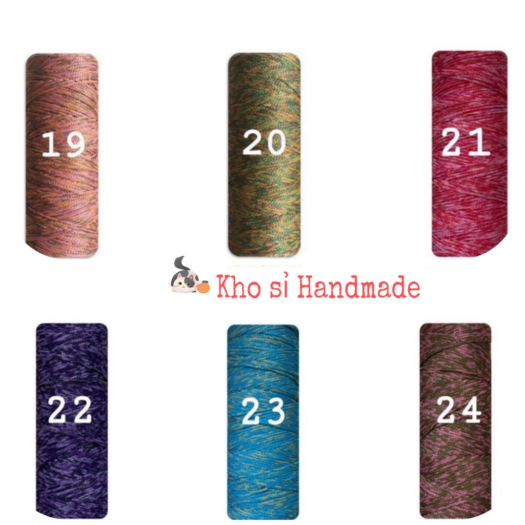 Sợi dệt loang 2mm Việt Nam (Mã 01 đến 24)