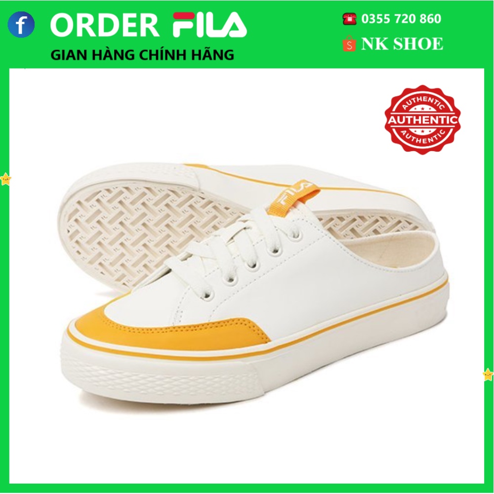 Giày Lười Đạp Gót Nữ FILA DOUBLE MAKER LX VÀNG chính hãng 100%