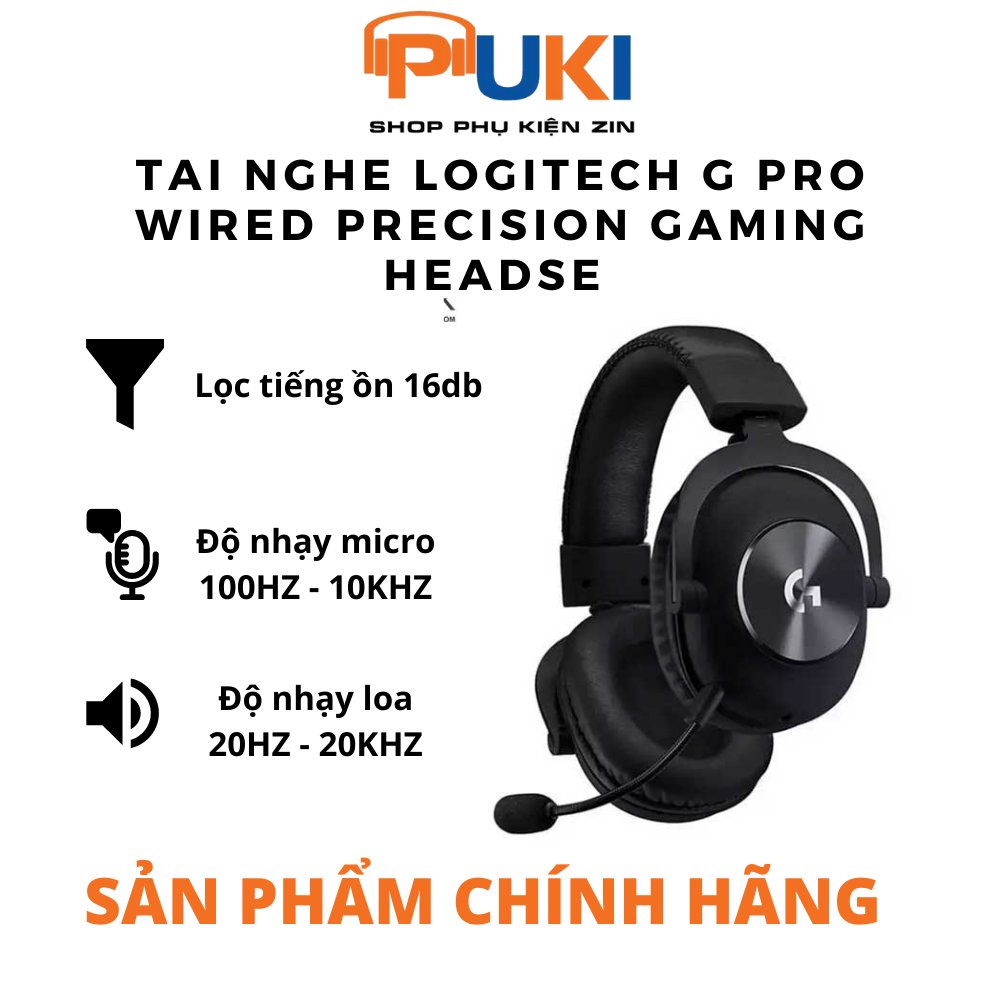 Tai nghe Logitech G Pro Wired Precision Gaming Headse - LOGITECH G PRO WIRED PRECISION GAMING HEADSE | Hàng Chí