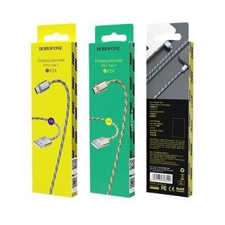 Cáp sạc nhanh dây dù borofone bx24 typec 2.4a chính hãng