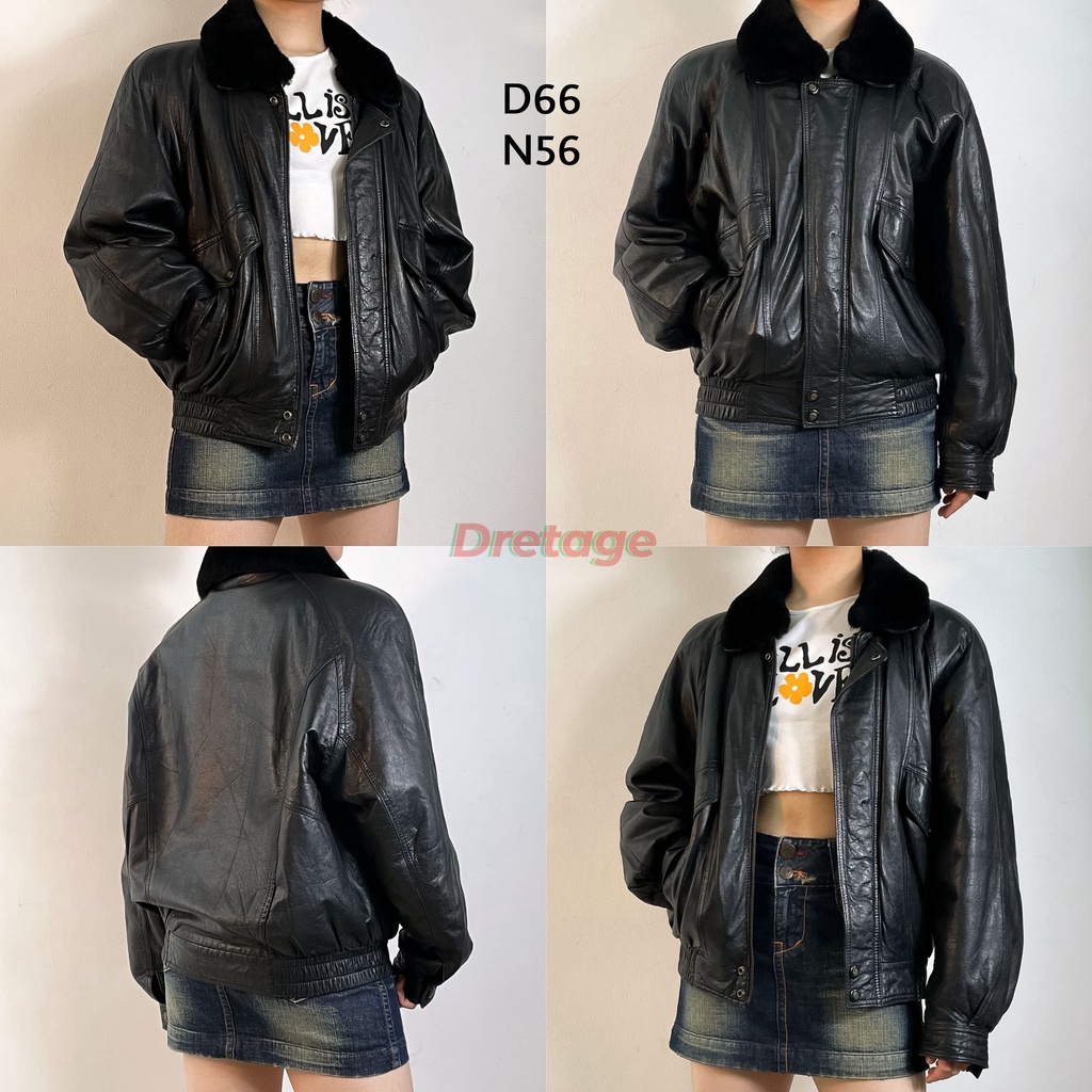 ÁO KHOÁC DA THẬT VINTAGE UNISEX 221-248