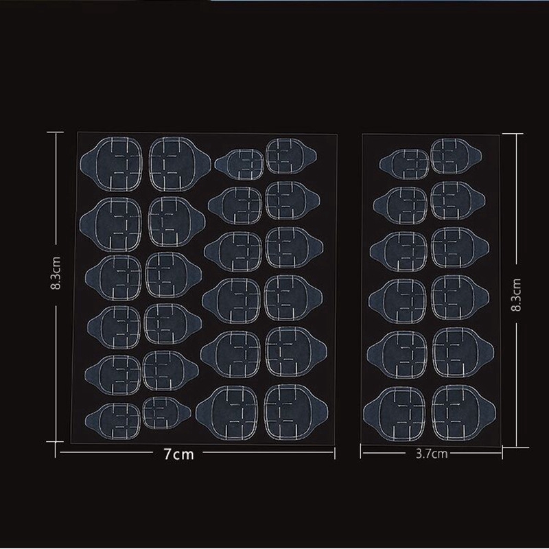 Set 12 / 24 miếng dán keo hai mặt trong suốt dùng để trang trí móng giả nghệ thuật