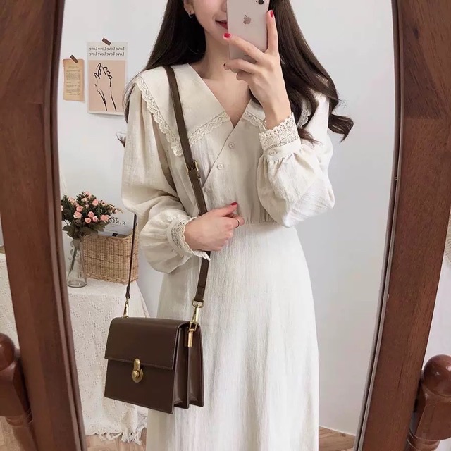 VÁY VINTAGE TIỂU THƯ VIỀN REN KÈM ẢNH THẬT | BigBuy360 - bigbuy360.vn