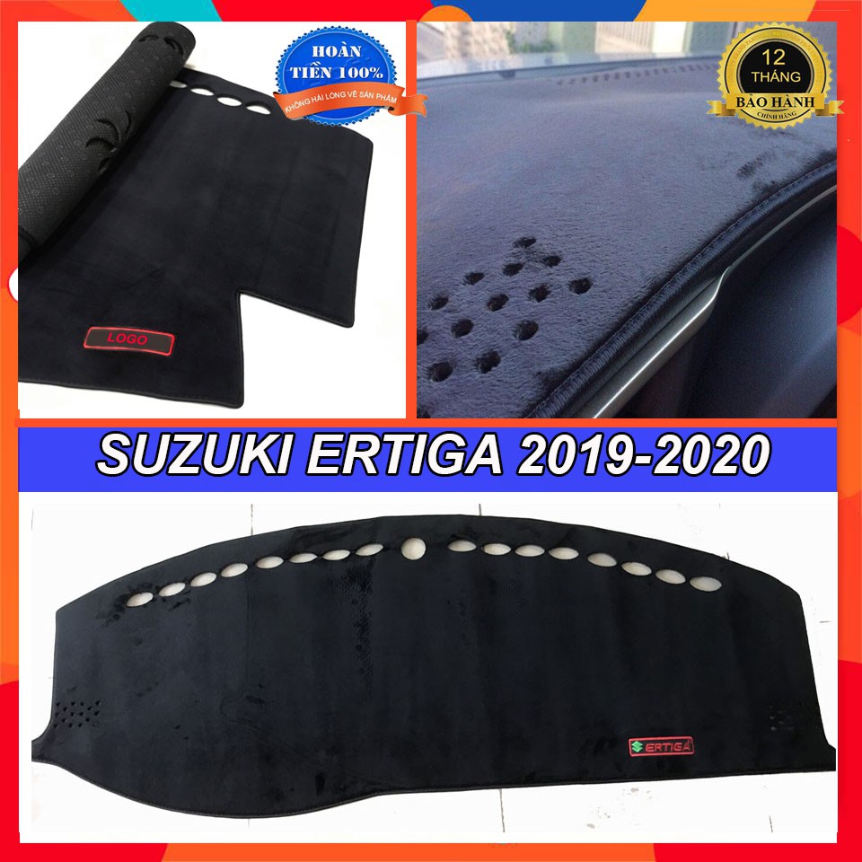 Thảm Taplo Suzuki Ertiga 2019 2020 2021 2022 Màu Đen Chất Liệu Nhung Lông Cừu Đế Có Chống Trượt, chuẩn form xe