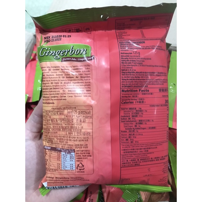 Kẹo gừng Dẻo Gingerbon túi 125g