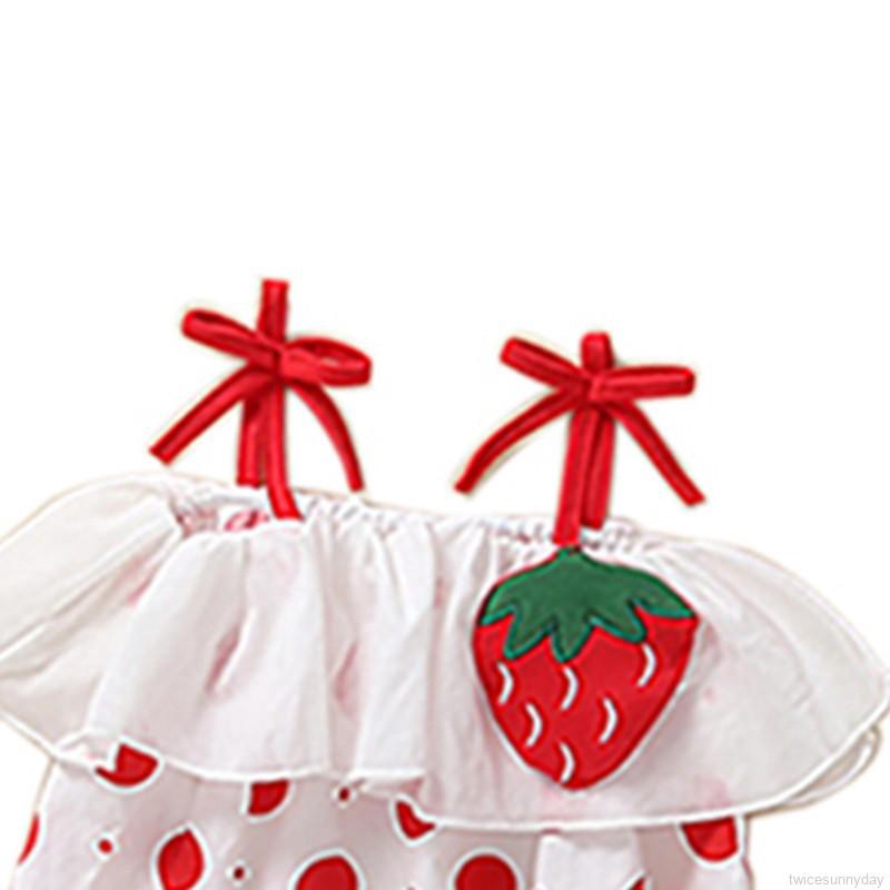 Bộ áo liền quần chấm bi xinh xắn cho bé gái