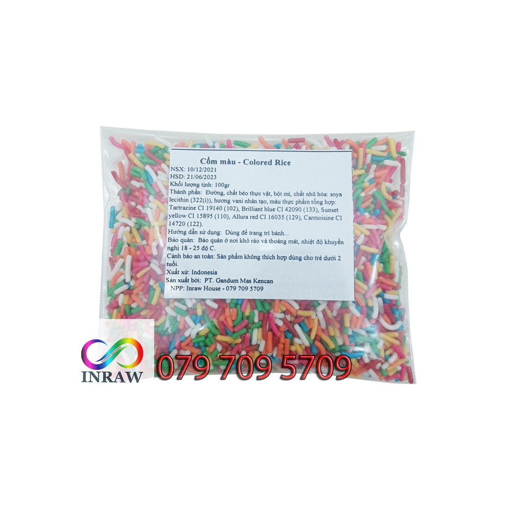 Socola Cốm Màu trang trí bánh 100g